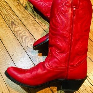 SOLD Durango Red Leather Boots, 7.5